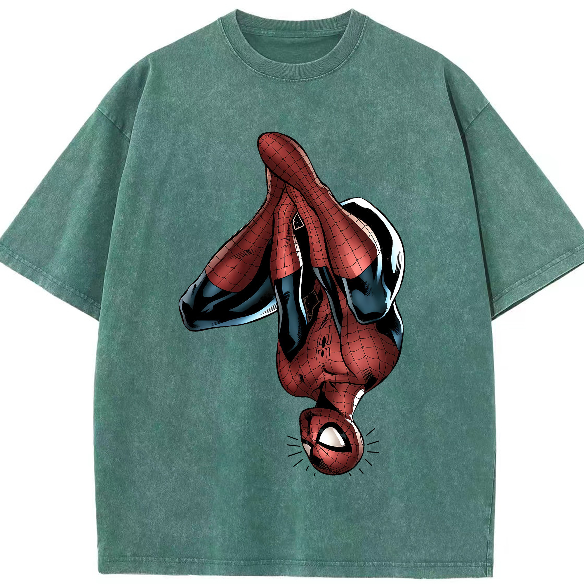 （画像用） Spider Man スパイダーマン 綿100% ヴィンテージ風 半袖Tシャツ（フロントプリント）